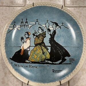 Norman Rockwell When in Rome plate